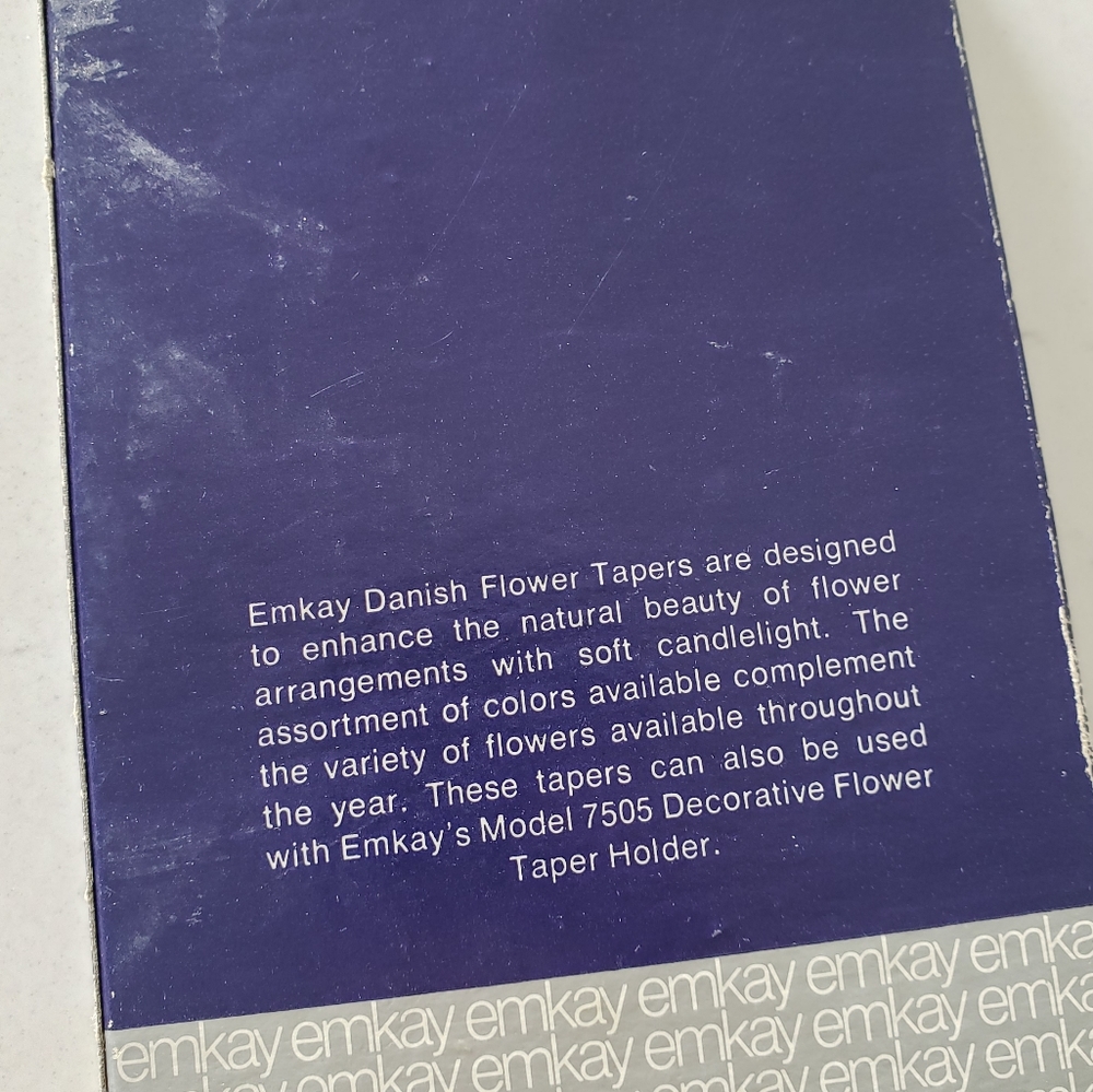 New Vintage Emkay Danish Flower Tapers 1970 - Picture 5 of 6